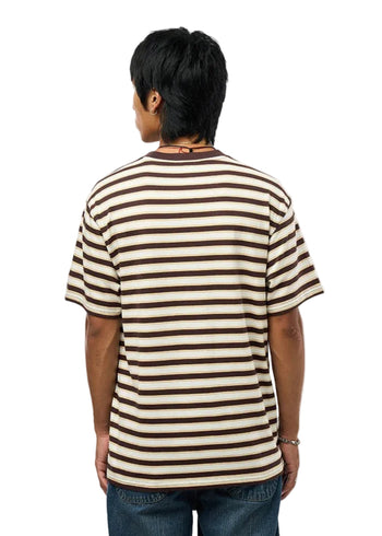 Dickies Stripe Ss Tee Chocolate Brown Uomo - 3