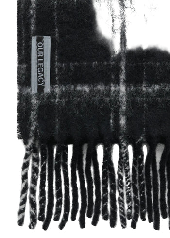 Our Legacy Estate Scarf Black Fuzzy Alpac Uomo - 3