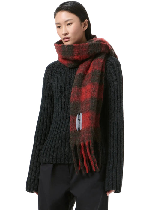 Our Legacy Estate Scarf Burnt Red Plaid Uomo - 1