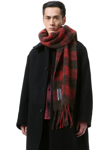 Our Legacy Estate Scarf Burnt Red Plaid Uomo - 3