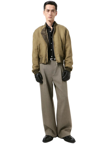 Our Legacy Bomeber Marsh Khaki Wax Uomo - 3