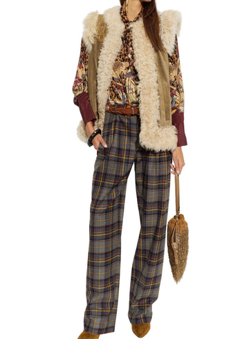 Etro Leather Shearling Woman Donna - 3