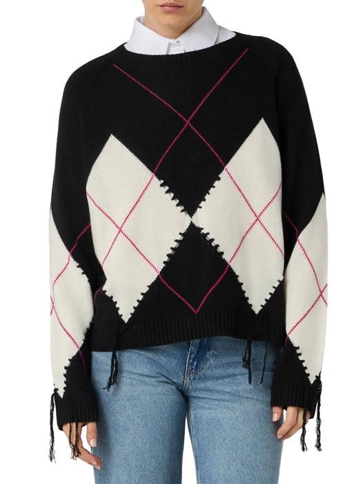 Pinko Berna Pull Argyle Traforato Donna - 2