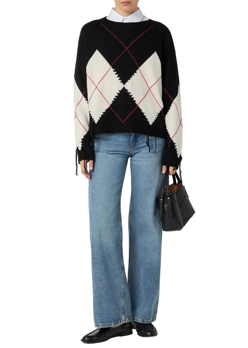 Pinko Berna Pull Argyle Traforato Donna - 1