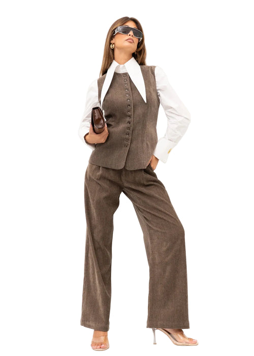 Eleh Pantalone Fango Donna