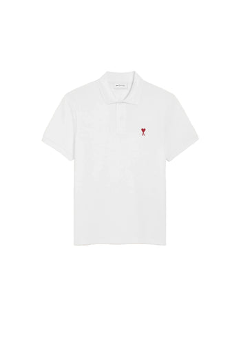 Ami Paris Polo With Red Ami De Coeur Uomo - 3