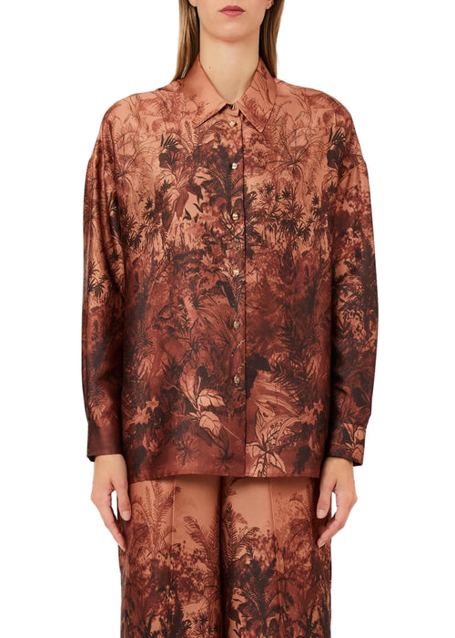 Liujo Camicia Ts M/l Cuoio Jungle Hide Donna