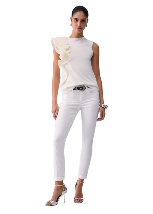Liujo T-shirt Moda S/m Bianco Ottico Donna