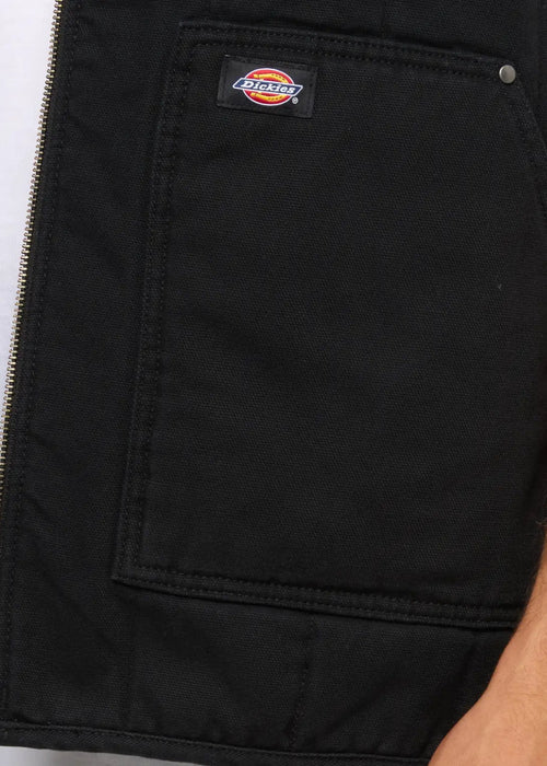 Dickies Quilted Canvas Vest Black Uomo - 2