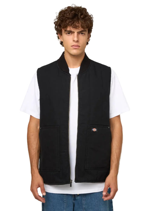 Dickies Quilted Canvas Vest Black Uomo - 1