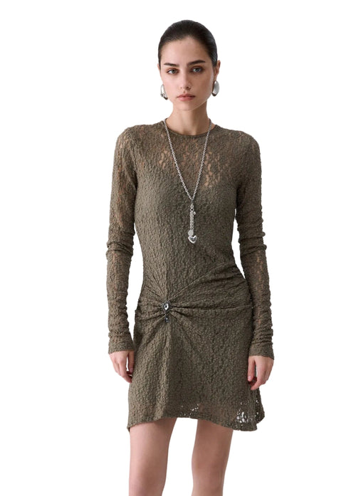 Liujo Abito Jersey T.unita Verde Alpino Donna