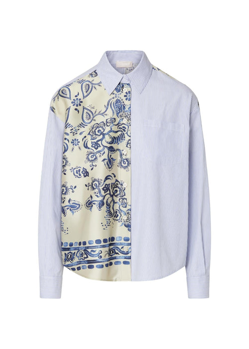 Liujo Camicia Ts M/l Lt.blu/st.foul Arald Donna
