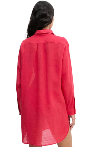 Ralph Lauren Boyfriend Shirt Red Donna - 3