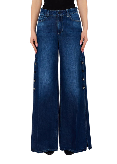 Pant.flare bottoni h