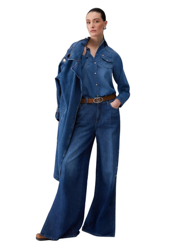 Pant.flare bottoni h - 4