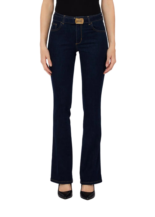 Pant. boot cut belt