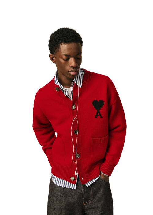 Ami Paris Felted Adc Cardigan Uomo