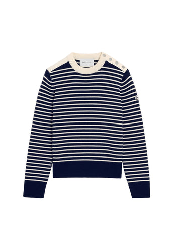 Ami Paris Pull Striped Crewneck Sweaterp Uomo - 4
