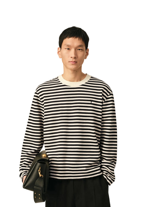 Ami Paris T-shirt Striped Uomo