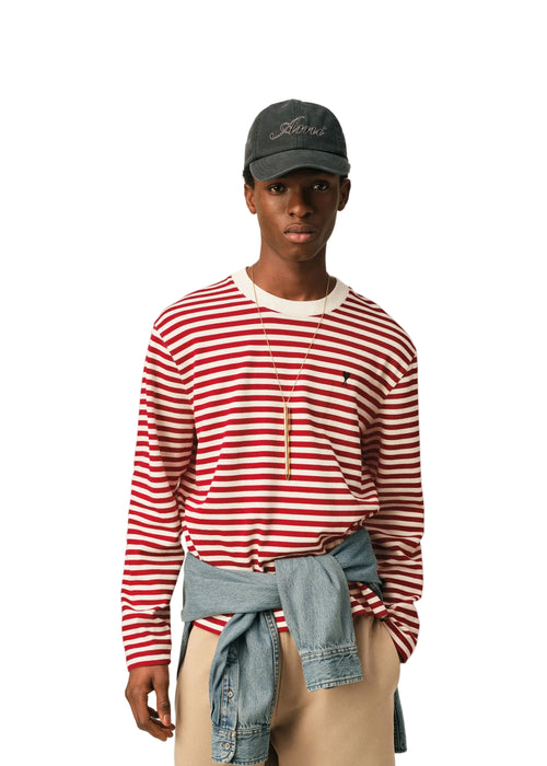 Ami Paris T-shirt Striped Uomo