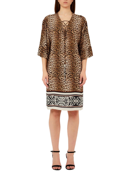 Liujo Kaftano Ts Navetta Animalier Donna