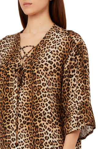 Liujo Kaftano Ts Navetta Animalier Donna - 3