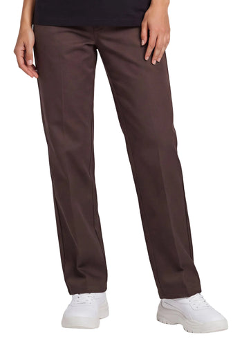 Dickies 247 Wide Leg Pant W Dark Brown Donna - 3