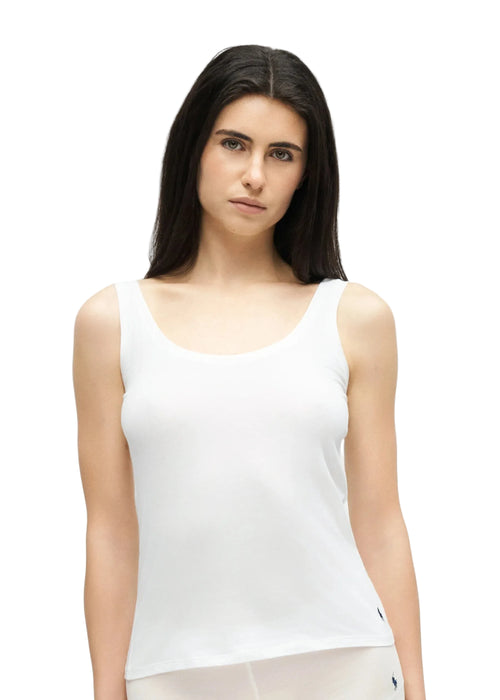 Ralph Lauren Tank Polo White Cloud Donna