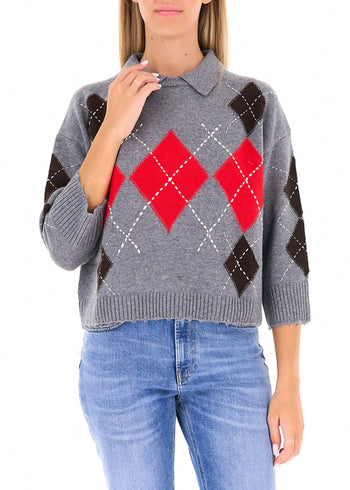 Pinko Cork Polo Argyle Con Cloth Donna - 3